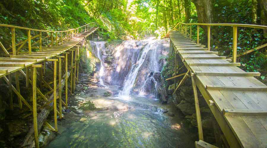 Scenic view of 33 Waterfalls near Munnar Kerala