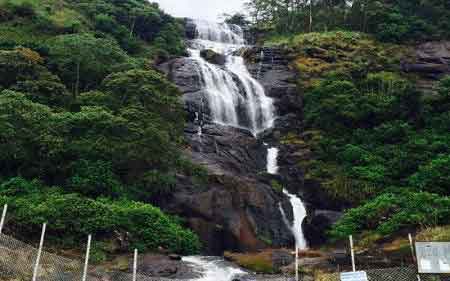 Misty morning at Chinnakanal Waterfalls Munnar