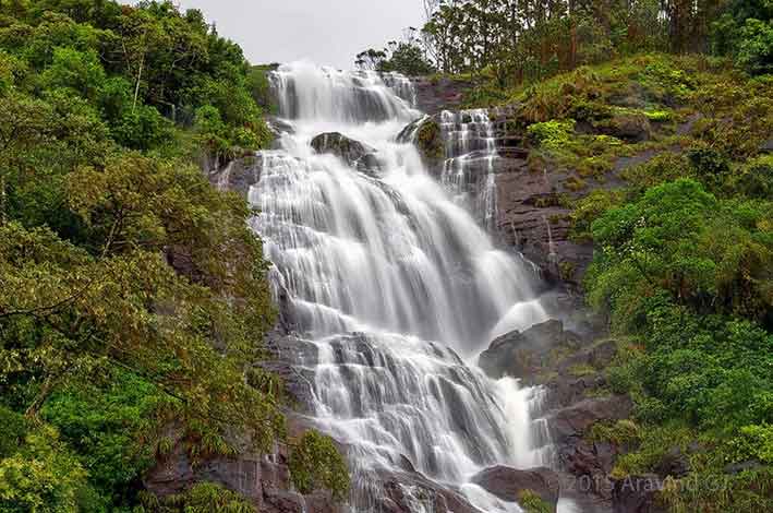 Sunrise near Chinnakanal Waterfalls Munnar