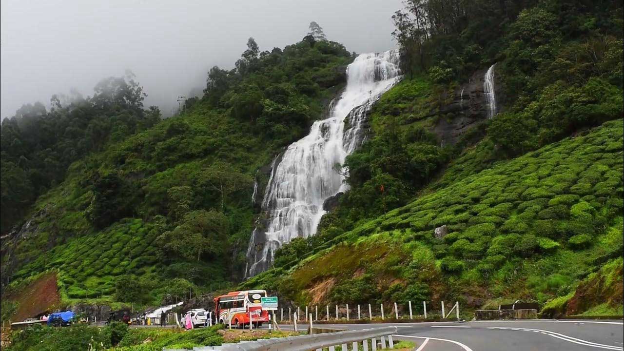 Chinnakanal Waterfalls also known as Power House Waterfalls near Munnar