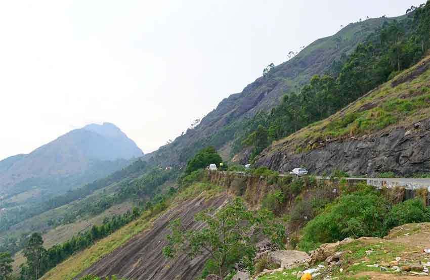 Mountain Range View Gap Road Munnar