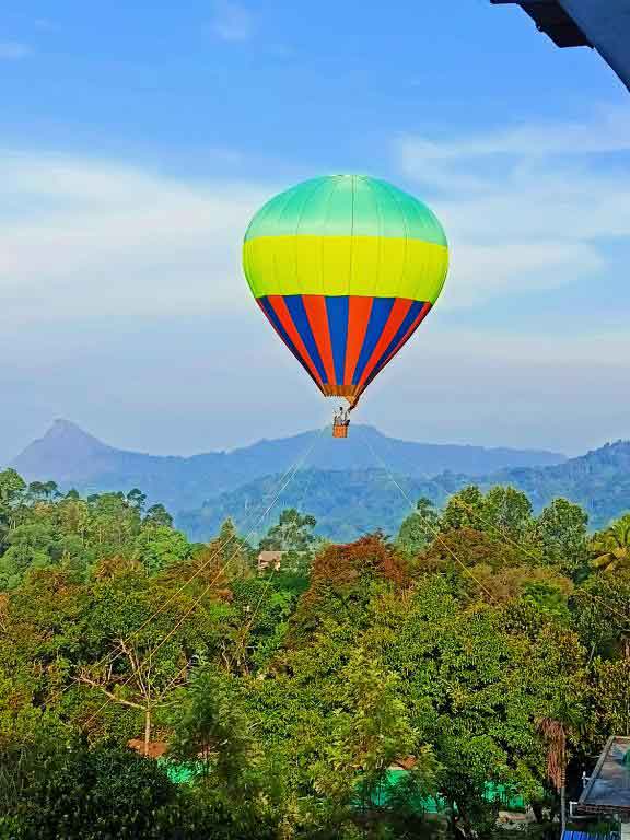 Adventure hot air balloon experience in Munnar