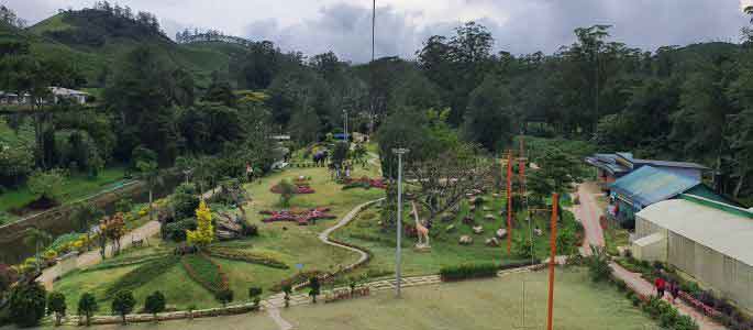 Scenic view of Hydel Park Munnar Kerala garden