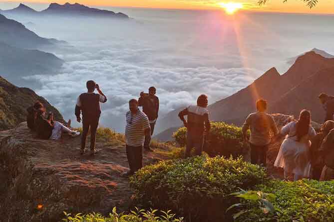 Breathtaking sunrise at Kolukkumalai in Munnar