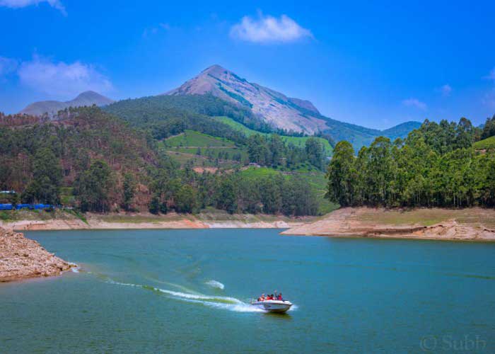 Scenic tourist spot at Mattupetty Dam boating area