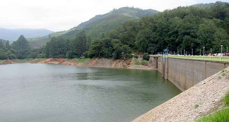 Hills reflecting in Mattupetty Dam water