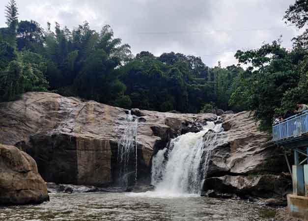 Scenic landscape around Ripple Waterfall in Kerala