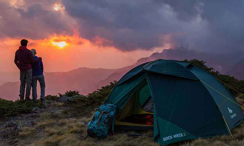 Tent camping in Munnar hills with campfire, star gazing and nature stay