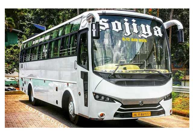 49 Seater Bus Hire in Munnar – Group travel, wedding trips, and school tour bus rental service