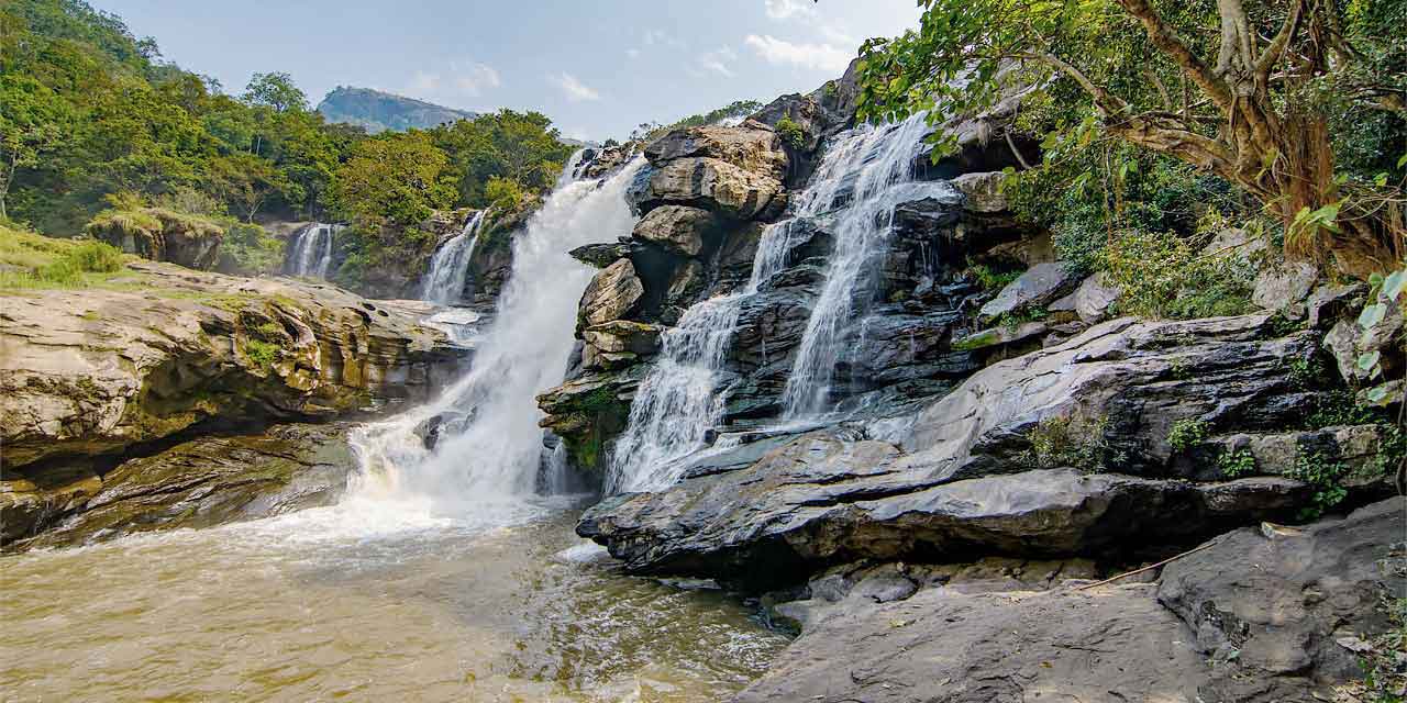 Thoovanam Waterfall inside Chinnar Wildlife Sanctuary Kerala
