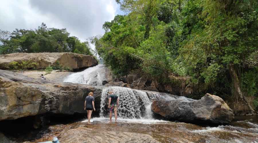 Virivara Waterfall Kerala in rainy season full flow