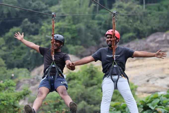 Eco tourism zipline adventure in Munnar