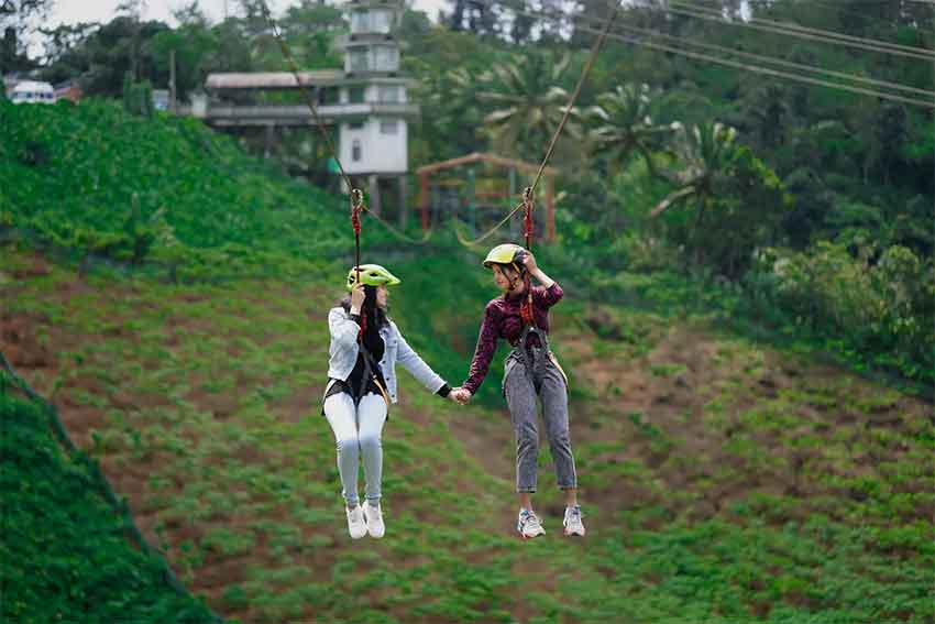 Safe zipline adventure in Munnar with harness