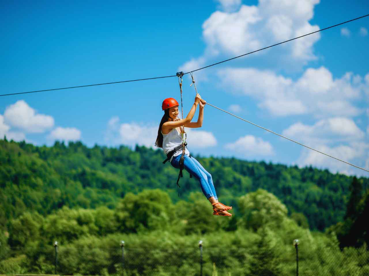 Zipline over tea gardens in Munnar